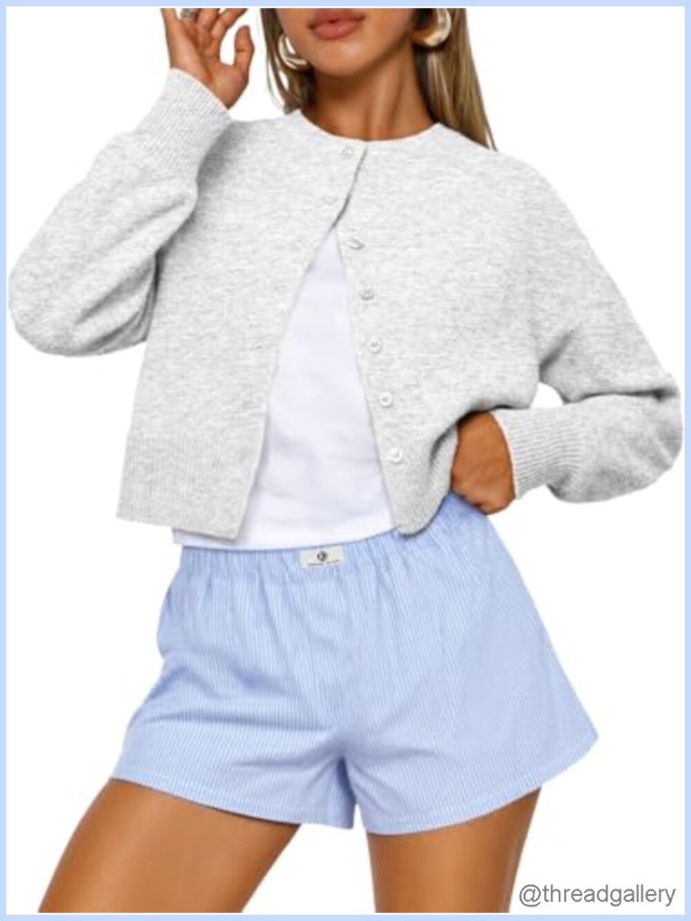Cropped Cardigan Sweater Women Knit Lightweight Layering Fall Fashion